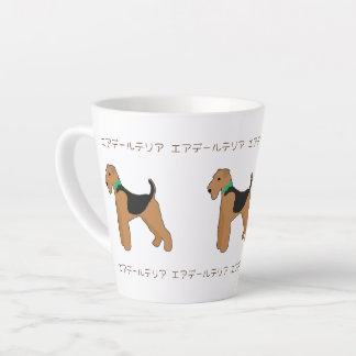 Roy Mocchi Bruno♥Latte Mug Airedale Terrier coffee