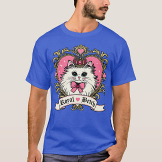Royal Betch Kitty Chat Valentine Coeur TShirt