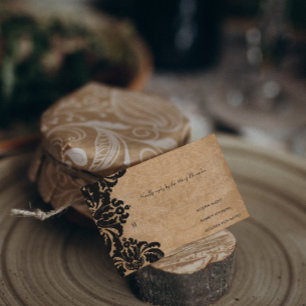 Royal Black Mariage damassé RSVP