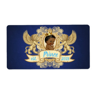 Royal Blue African Prince-Mini Champagne Étiquette