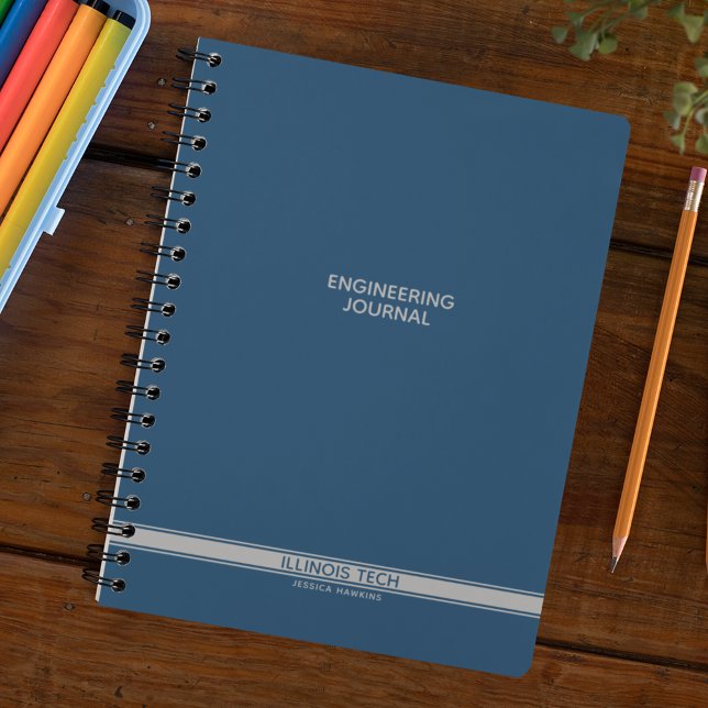Royal Blue Classic Stripe Carnet spirale (Créateur téléchargé)