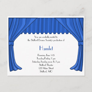 Royal Blue Drama and Theatre Invitation
