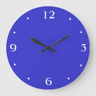 Royal Blue et blanc uni > Horloges de cuisine unie