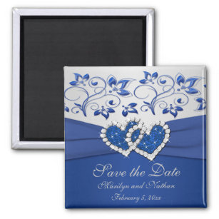 Royal Blue et Silver Wedding Favor Magnet