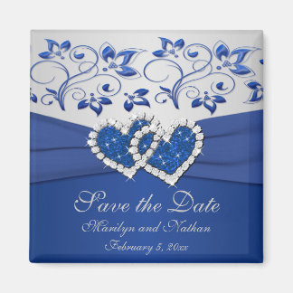 Royal Blue et Silver Wedding Favor Magnet