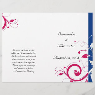 Royal Blue/Fuchsia Swirl Programme pliable