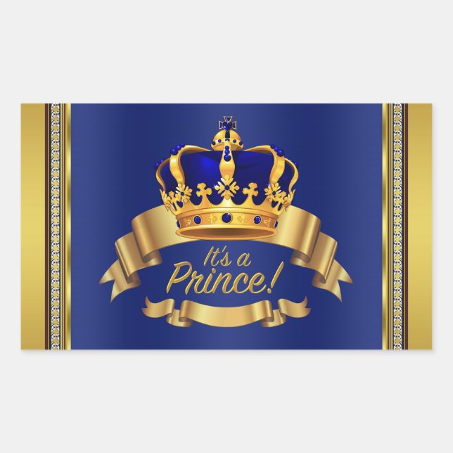 Royal Blue Gold Prince Étiquette bouteille d'eau (Devant)