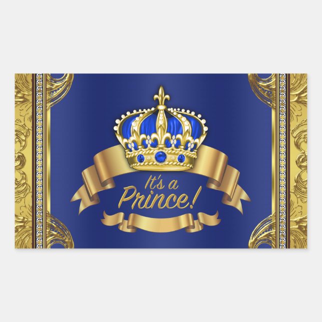 Royal Blue Gold Prince Étiquette bouteille d'eau (Devant)