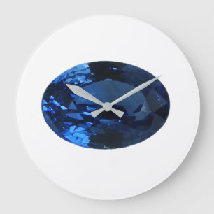 Royal Blue Oval Sapphire Bleu Grande horloge