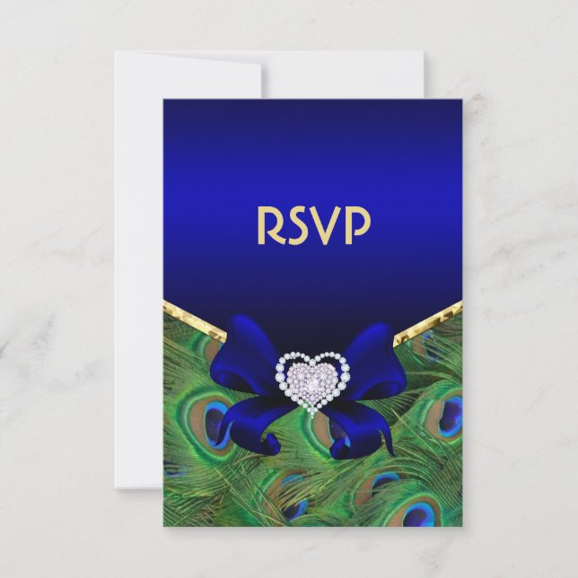 Royal Blue Peacock RSVP (Devant)