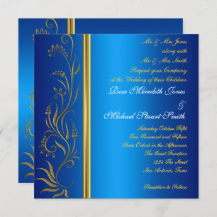 Royal Blue Popular Faire-part de mariage