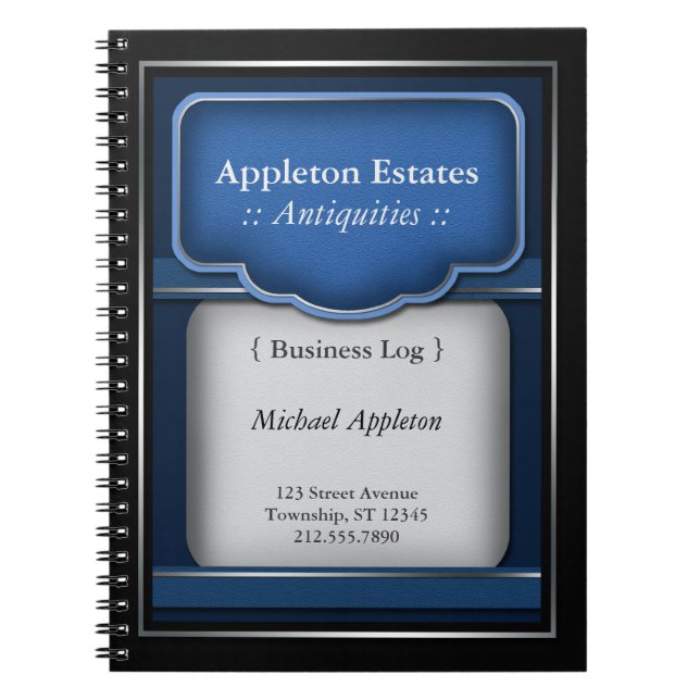 Royal Blue Sapphire - Carnet d'affaires (Devant)