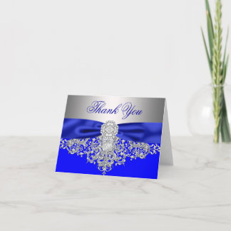 Royal Blue Silver Diamond Merci