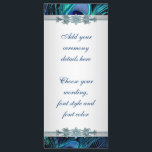 Royal Blue Silver Peacock programmes de mariage<br><div class="desc">Programme de mariage Peacock avec belle conception paon bleu royal et des accents d'argent. Vous pouvez facilement customiser ces élégants programmes de mariage royal bleu et argent paon pour votre événement en ajoutant simplement vos détails dans le style de police et la disposition de votre choix.</div>