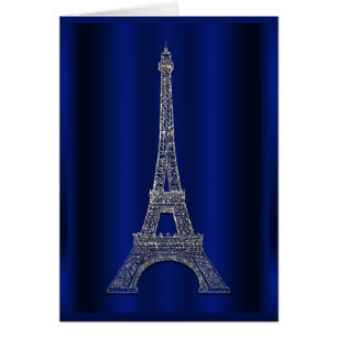 Royal Blue & Silver Tour Eiffel Paris Merci