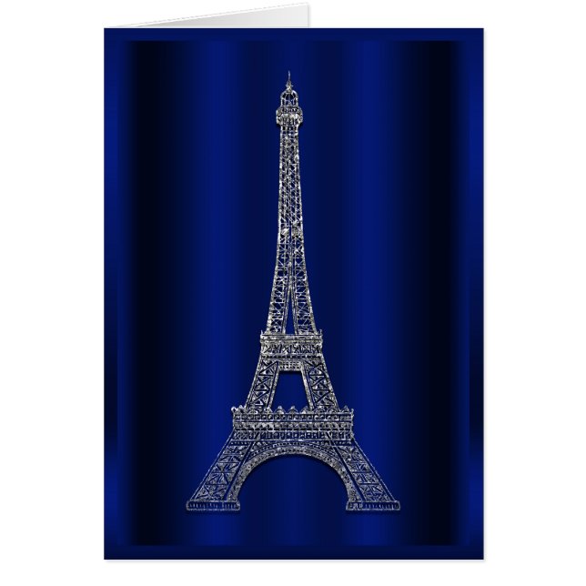 Royal Blue & Silver Tour Eiffel Paris Merci (Devant)