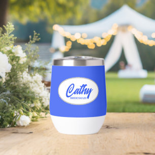 Royal Blue Stylisé Nom Mariage Bridesmaid