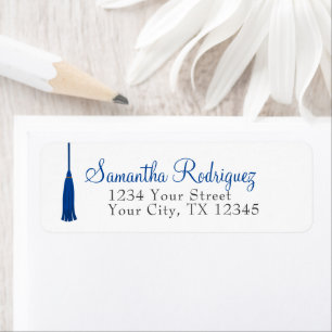 Royal Blue Tassel Étiquette de graduation