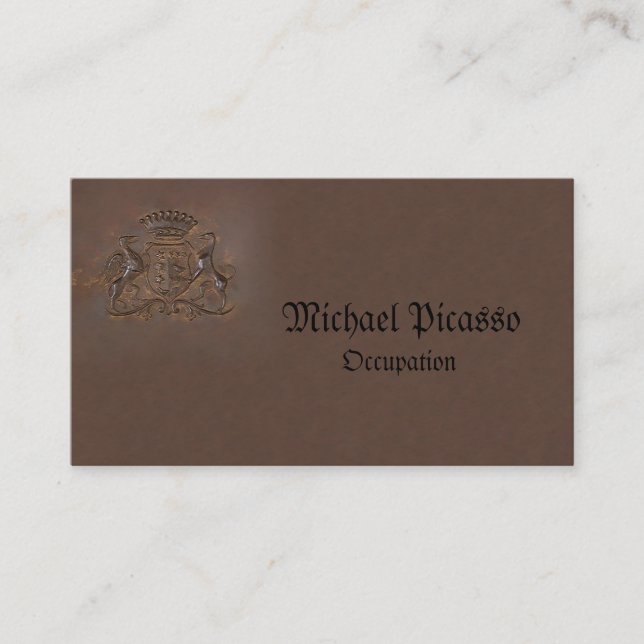 Royal Crest ~ Logo Carte de visite Regal Bronze (Devant)