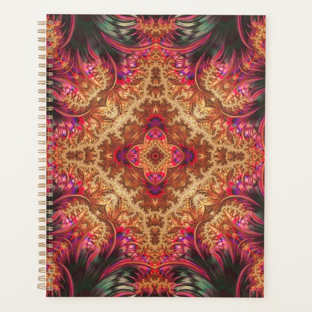 Royal Fractal | Spiral Bound Planner (Devant)