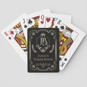 Royal Gold Monogramme Cartes de jeu personnalisées
