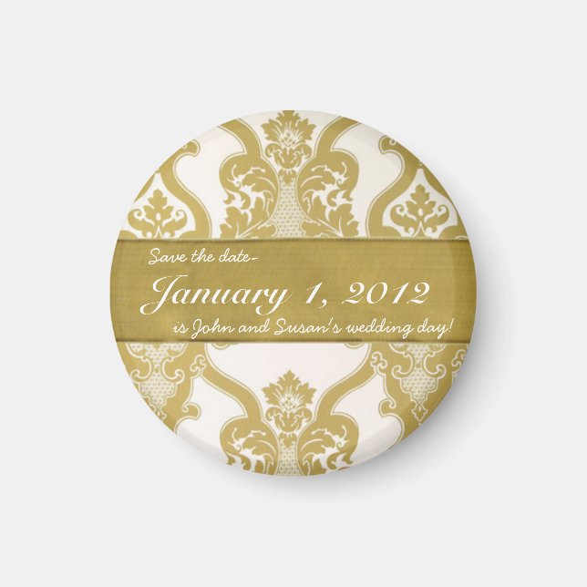 Royal Gold "Save the Date" Magnet (Devant)