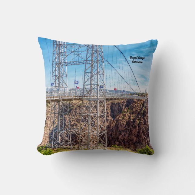 Royal Gorge Bridge Vue latérale Coussin photo (Recto)