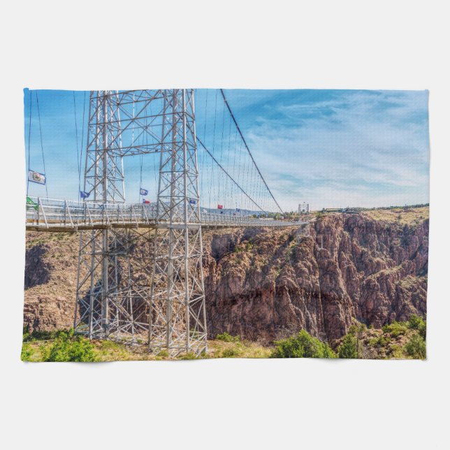 Royal Gorge Bridge Vue latérale Cuisine Serviette (Horizontal)