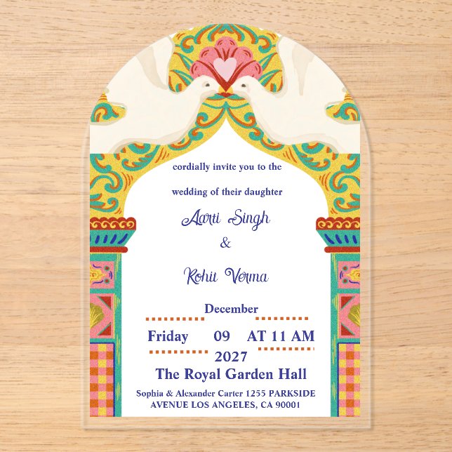 Royal Indian Wedding Invitation | Gold Traditional (Recto)