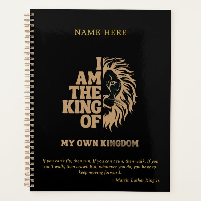 Royal Inspired I Am The King Of My Kingdom Planner (Devant)