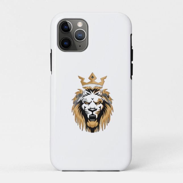 "Royal Lion Coque iphone - Gras et Majestic Design (Dos)