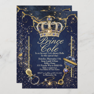 Royal Prince Baby Boy Shower Invitations