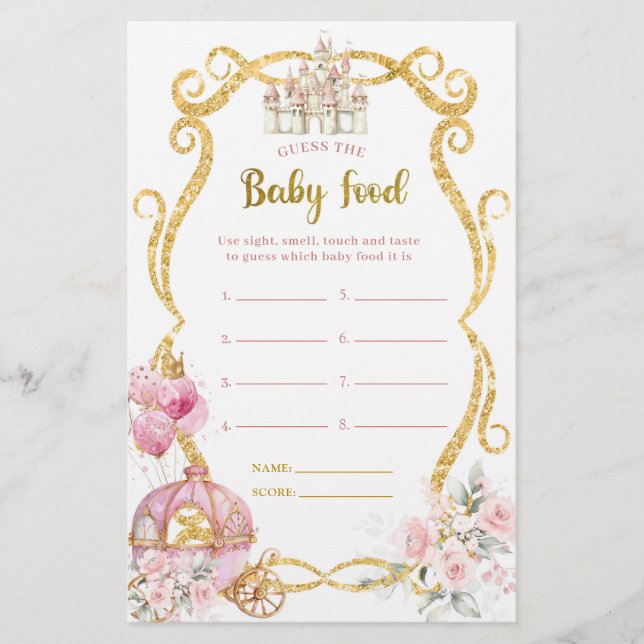 Royal Princess Guess The Baby Food Games (Devant)