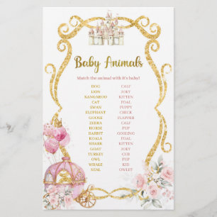 Royal Princess Pink Carriage Bébé Animaux Jeu