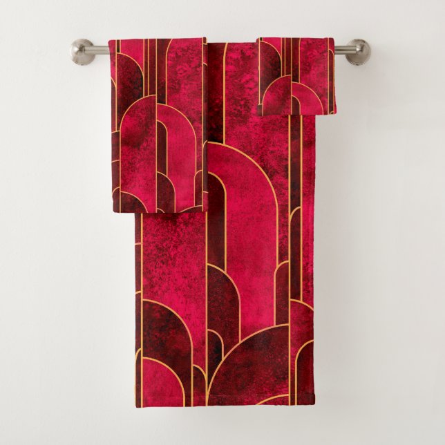 Royal Red and Gold Art Déco Motif (En situation)