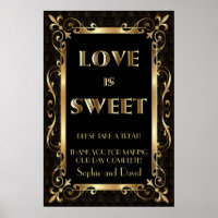 Royal Roaring 20s Gold Art Déco L'amour est doux
