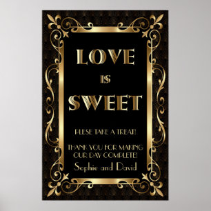 Royal Roaring 20s Gold Art Déco L'amour est doux