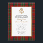 Royal Stewart Plaid Thistle Faire-part de mariage<br><div class="desc">Elégante toile de tartan Royal Stewart rouge, vert, bleu, jaune et blanc, donne le décor de ce faire-part de mariage d'inspiration écossaise. Les graphiques d'une superposition de texte blanc à bordure dorée ont des graphiques d'un chardon doré, en haut. Tout le texte est prêt à être personnalisé pour votre journée...</div>
