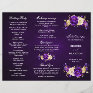 Royal violet violet or Mariage Tri Plier Programme