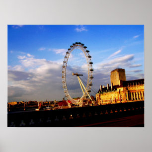 (Royaume-Uni) Affiche de paysage du LONDON EYE mag