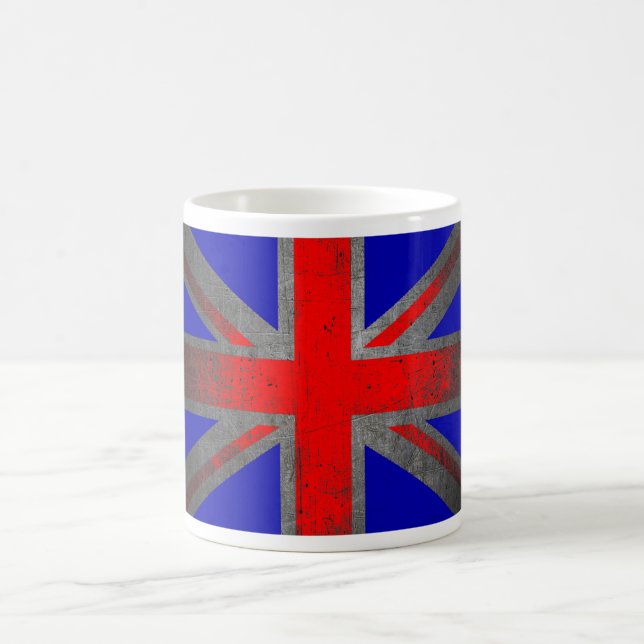 Royaume-Uni neon grunge drapeau café tasse (Centre)