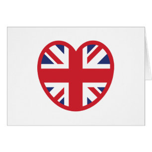 Royaume-Uni Union Jack Flag Cartes cardiaques