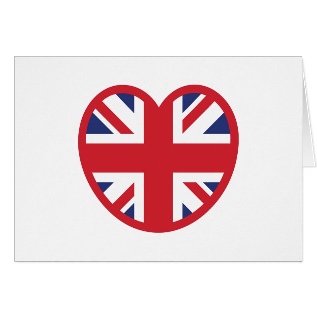Royaume-Uni Union Jack Flag Cartes cardiaques (Devant horizontal)