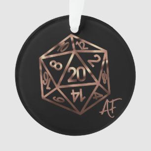 RPG Crit AF   Copper Tabletop PnP Roleplayer Dice