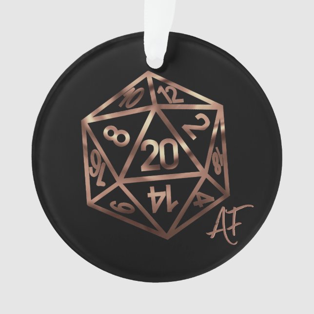 RPG Crit AF | Copper Tabletop PnP Roleplayer Dice (devant)
