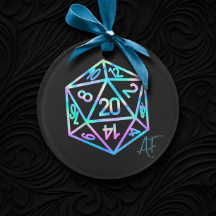 RPG Crit AF Holo Retro Tabletop Roleplayer Dice