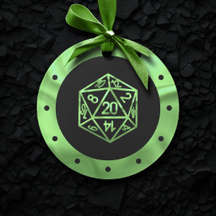 RPG Critmas Lime Green Tabletop Roleplayer Dice