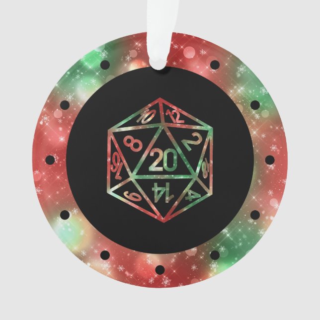 RPG Critmas | XMAS Fantasy Tabletop Gamer Dice (devant)