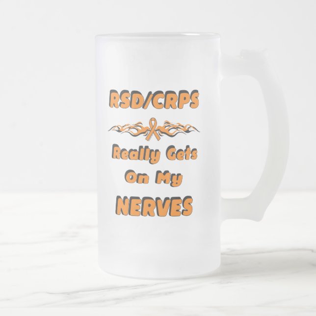 RSD/CRPS... Nerves Verre Frosted Beer Mug (Droit)