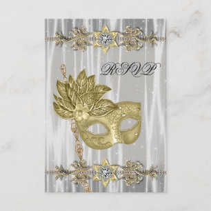 RSVP à la soirée masquée Or Noir Blanc